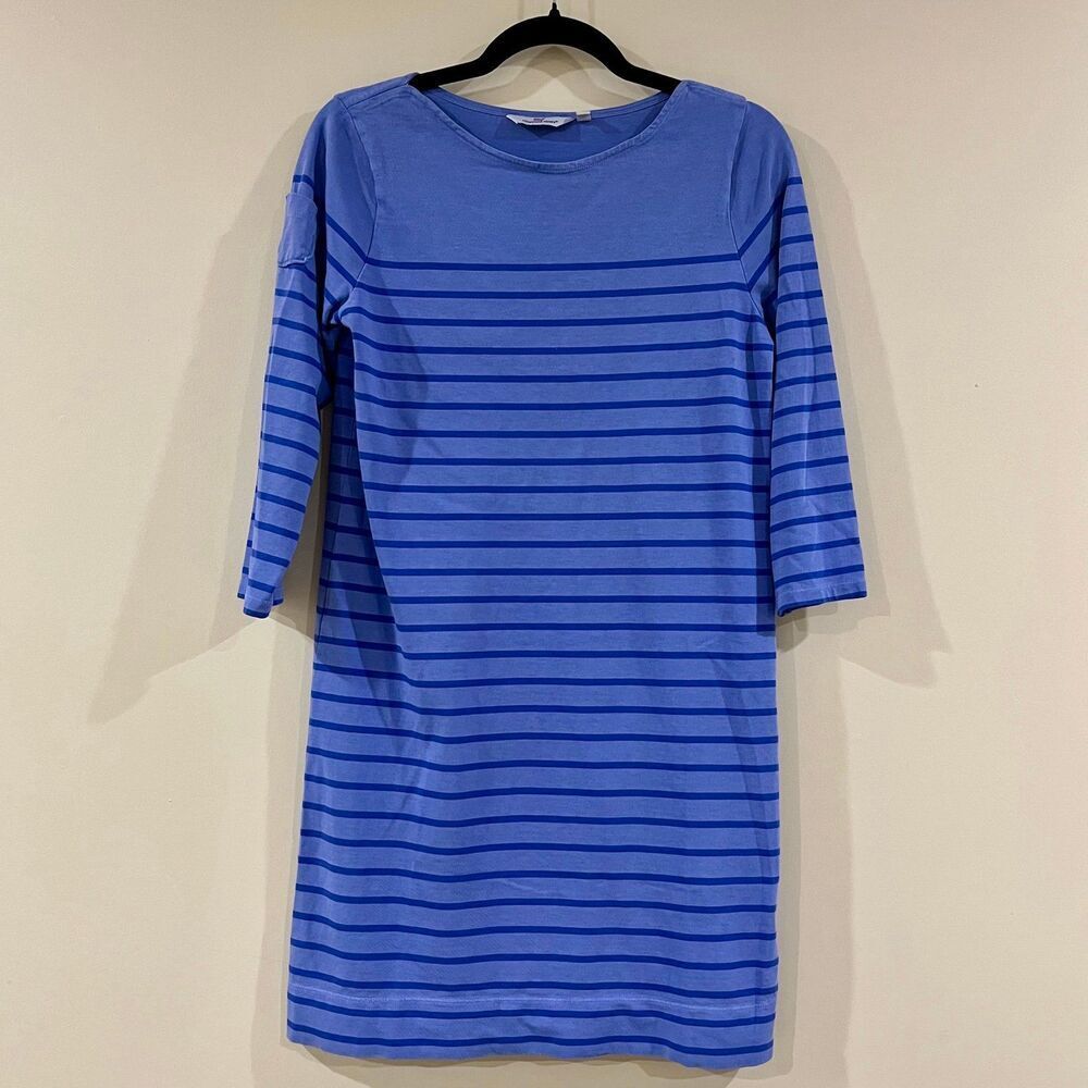 Vineyard Vines Blue Stripe Shirt Dress 100% Cotton size XS